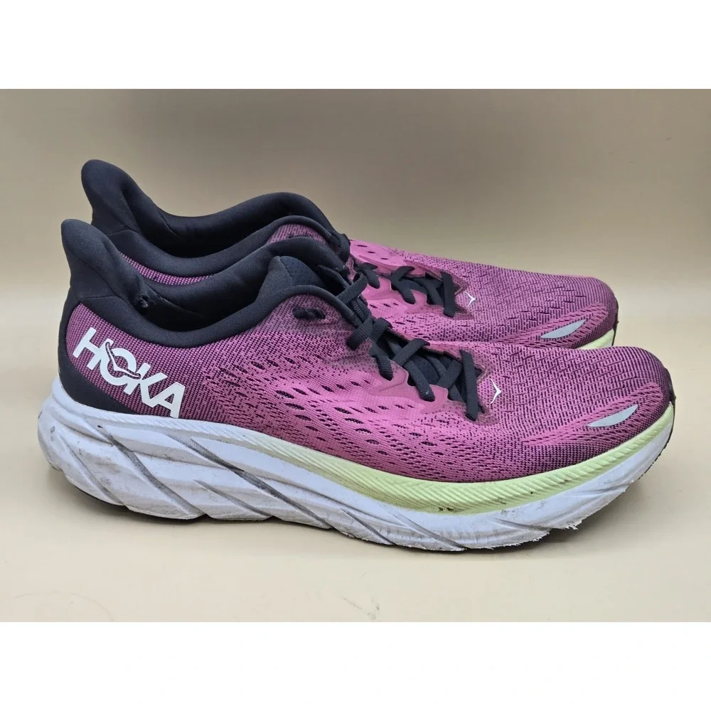 Hoka One One Plum and Black Running Shoes - Picture 10 of 15